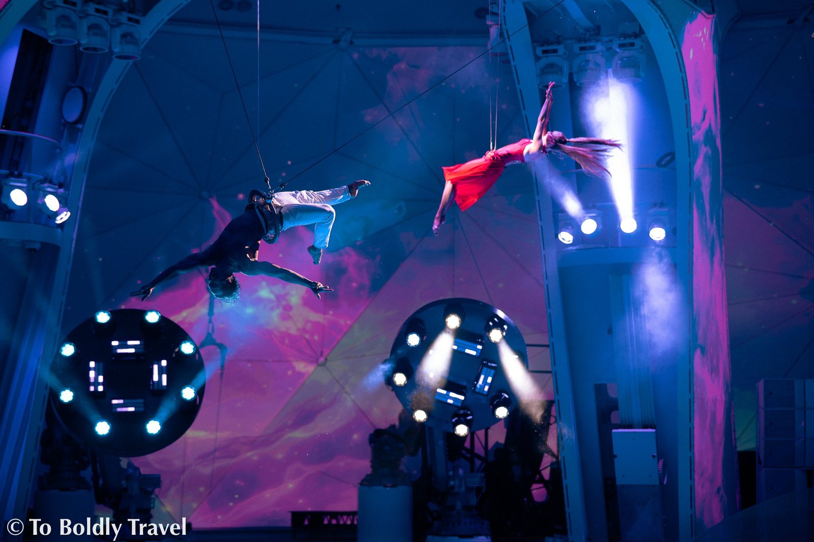 AquaDome aerial duo aboard the sister ship